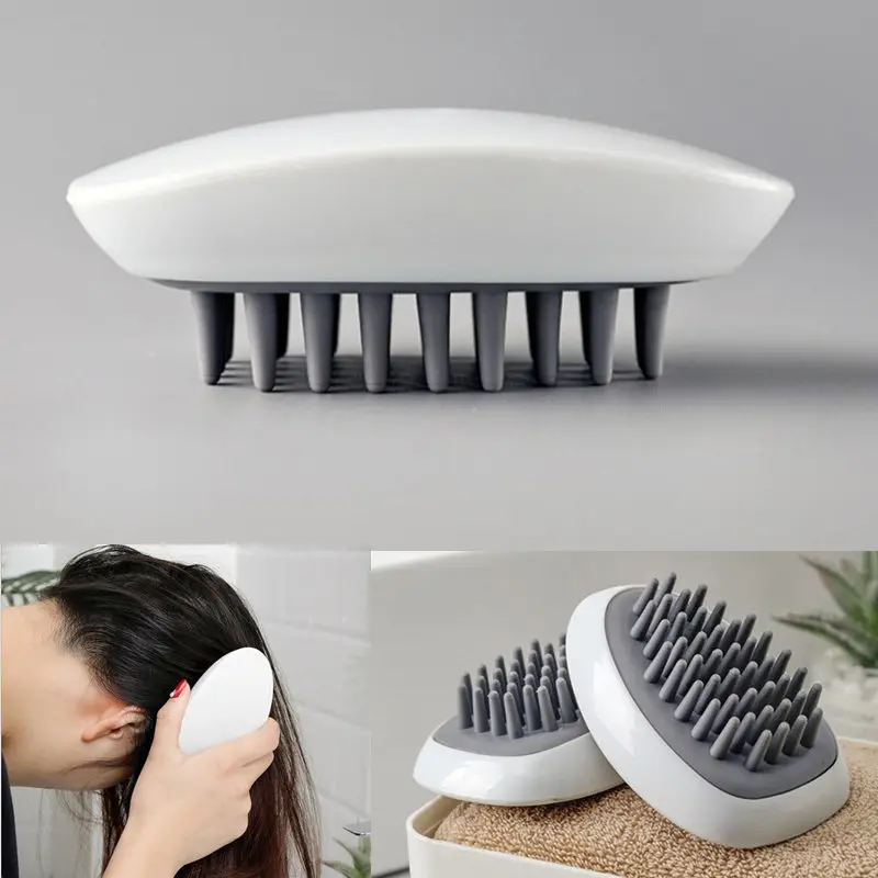 Washing Comb Body  Massage Brush Silicone Head Hair Massager Shampoo Scalp Massage Brush Body Shower Brush Bath Spa Slimming