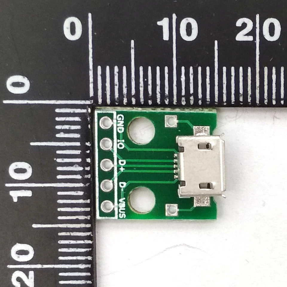 MICRO USB เปลี่ยนเป็น DIP หญิงที่นั่ง B ประเภท Patch เปิดเป็น DIP Transfer Board เชื่อมหญิงที่นั่ง