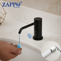 ZAPPO Solid Brass 500ml Automatic Soap Dispenser luxury Touchless Sensor Hand Sanitizer Big Shampoo Detergent Dispenser Wall