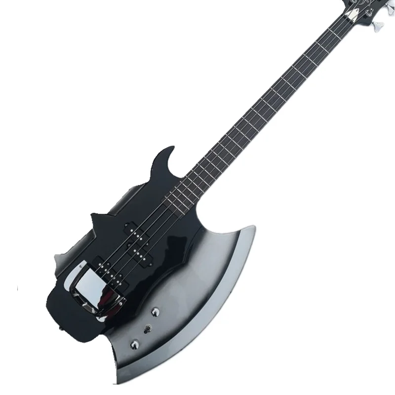 Hatchet Shaped 4-string Bass, Bottle Shaped, Hand-painted Headless Bass, Customizable Other Bass