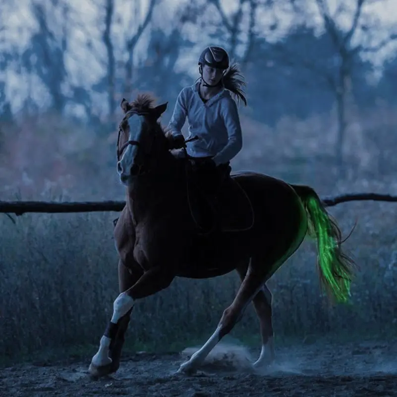 Longo LED Horse Riding Tails Decoração, tubos luminosos, Halters equestres, produtos de cuidado do cavalo, 100 cm