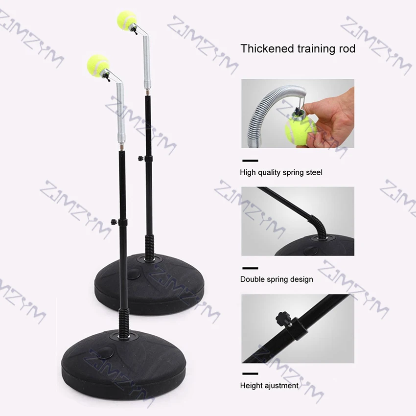 Single Adjustable Tennis Ball Exercise Trainer Professional Tennis Swing Training Beginners Self-Study Practice Rebound Tool