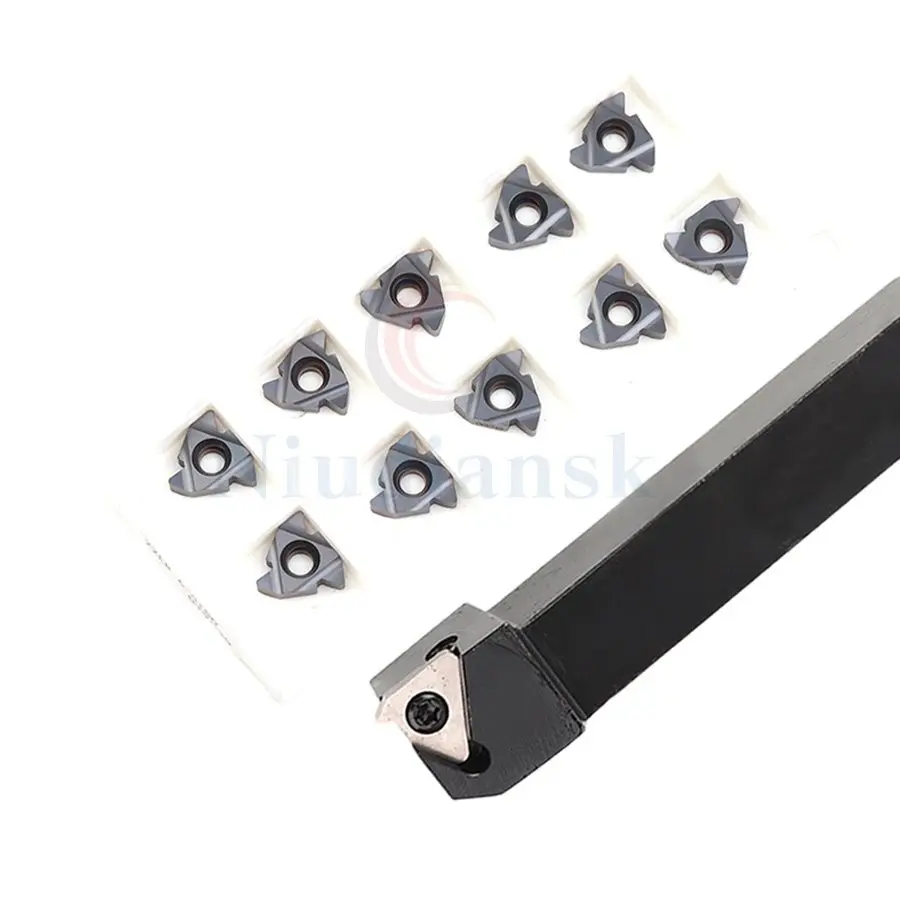 1PC SER2020K22 SER2525M22 External thread lathe tool holder +10PCS 22ER 6.0 ISO 3.5/4.5/5.5 Carbide CNC lathe turning insert set