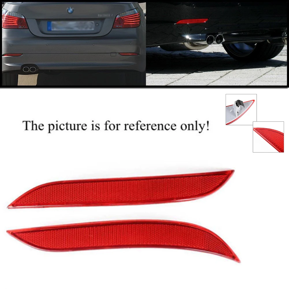 Rear Bumper Reflector Light Left / Right Side For BMW E60 2003-2007 Warning Light Without Bulbs 63146915040 63146915039