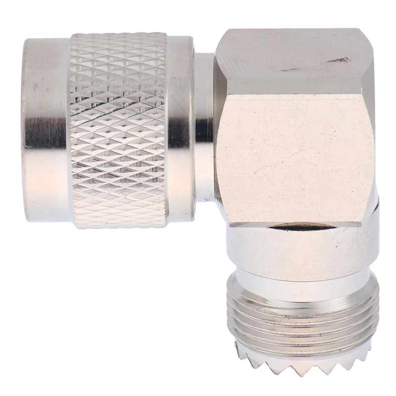 UHF Male PL-259 PL259 Plug to UHF Female SO-239 SO239 Right Angle 90 Degree RF Adapter