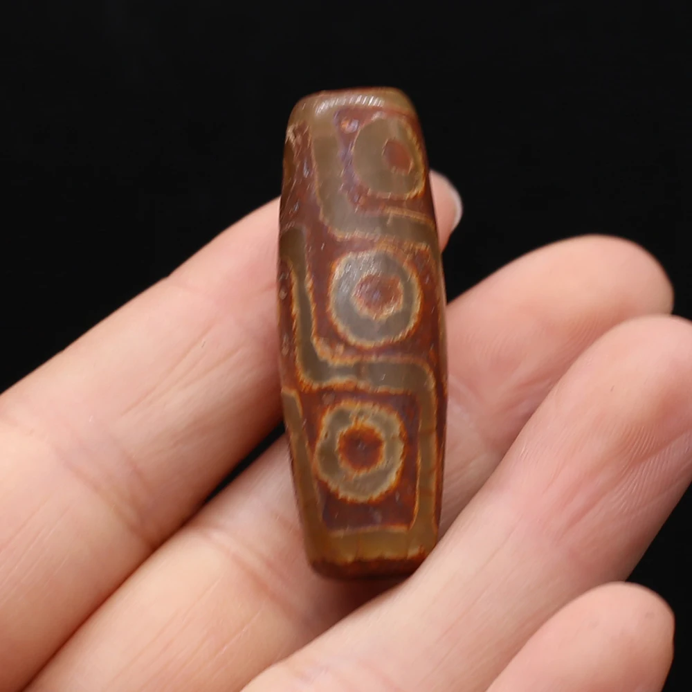 Natural Agate Decorate Beads Cylindrical Shape Long Dzi Bead for Jewelry Making DIY Necklace Bracelet Accessries 14x40mm