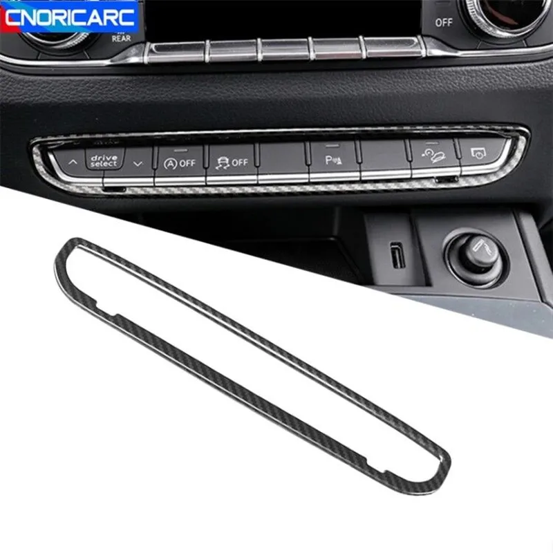 

Car Styling Center Console Buttons Frame Decoration Cover Trim For Audi Q5 FY 2018 2019 Auto Interior Accessories