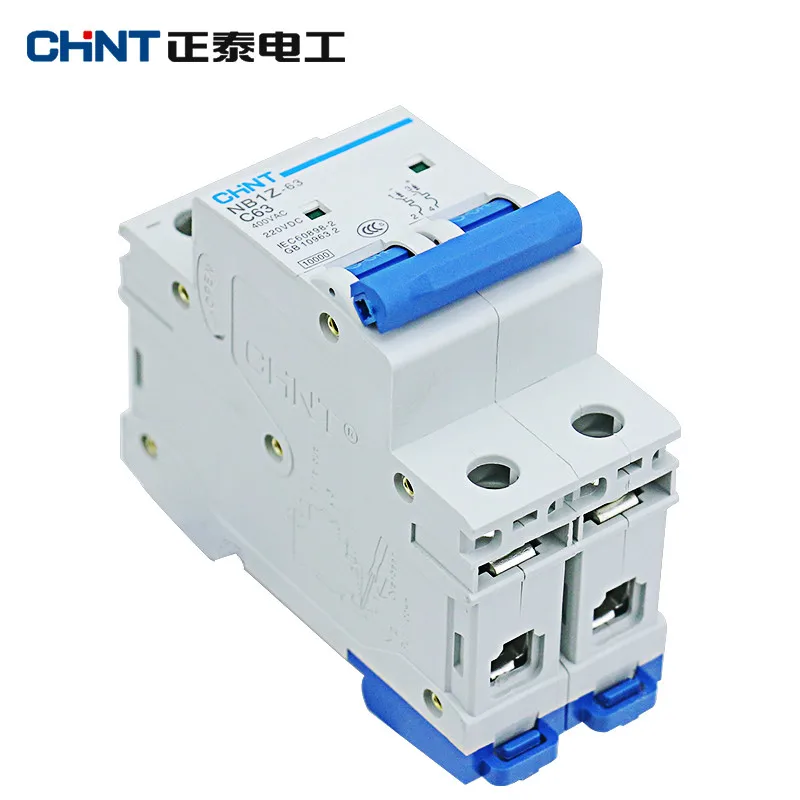 CHINT  AC DC Circuit Breaker NB1Z-63 2P  6A 10A 16A 20A 32A 40A 63A DC 220V AC 230V 400V 6KA Solar DC MCB