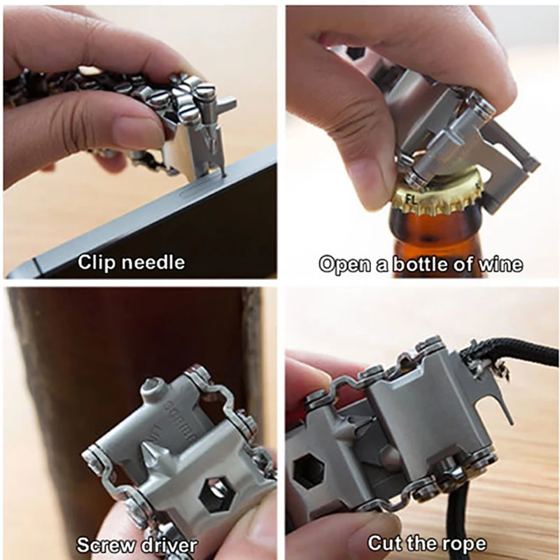 22 mm Multifunctional metal strap for Samsung Galaxy watch 3/Huawei watch 3/Amazfit GTR Outdoor sport strap for Huawei Watch GT2