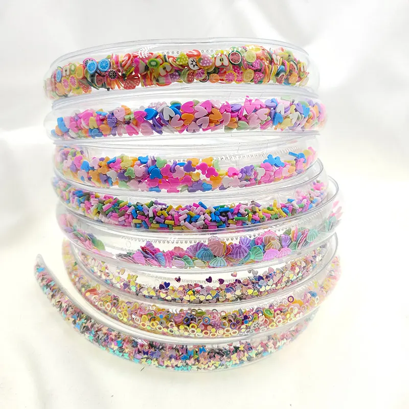 

2pcs New Arrival Kids' bling bling sequin Quicksand headband children's lovely glitter bowknot hair hoop baby hair accessories