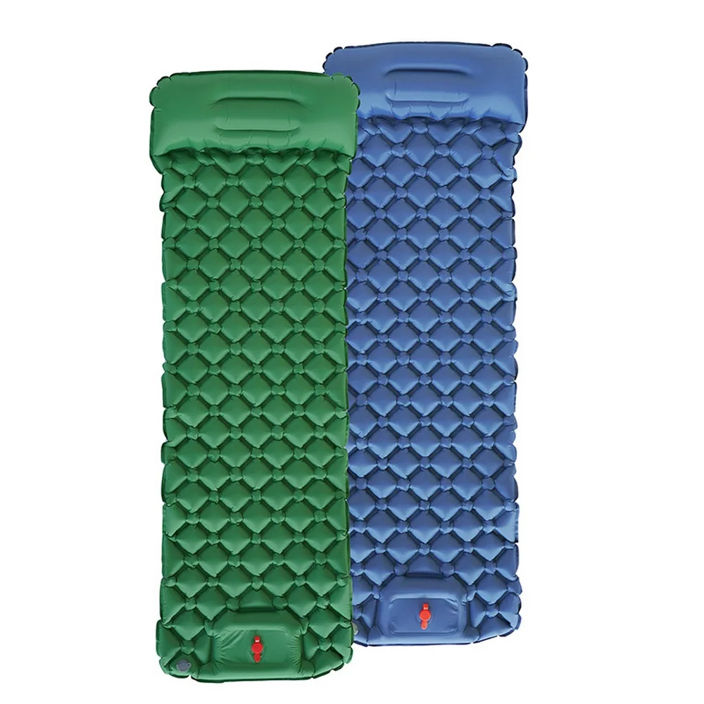 

Sleeping Pad Camp Mat With Pillow Air Mattress EDC Inflatable Outdoor Hunt 190X60CM