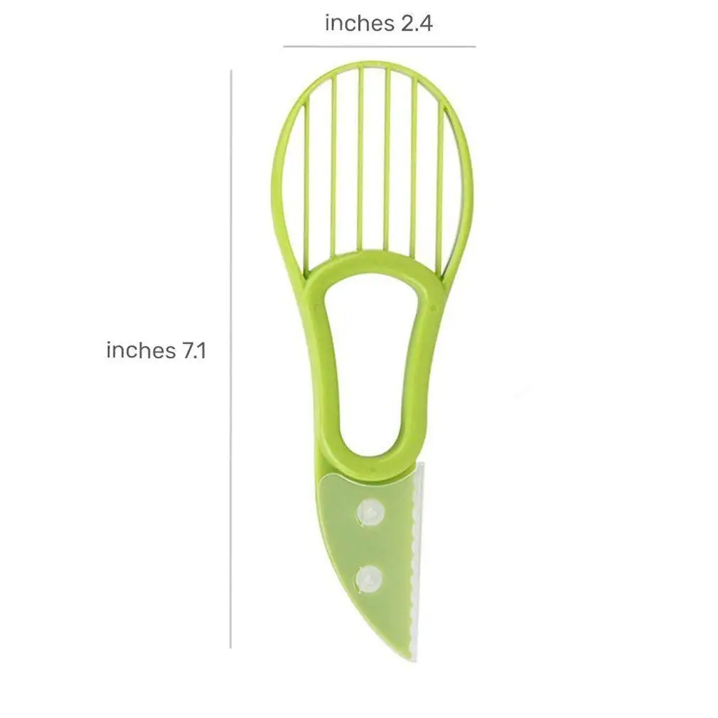 3-in-1 affettatrice per Avocado burro di karitè pelapatate per frutta taglierina separatore di polpa coltello di plastica utensili da cucina per