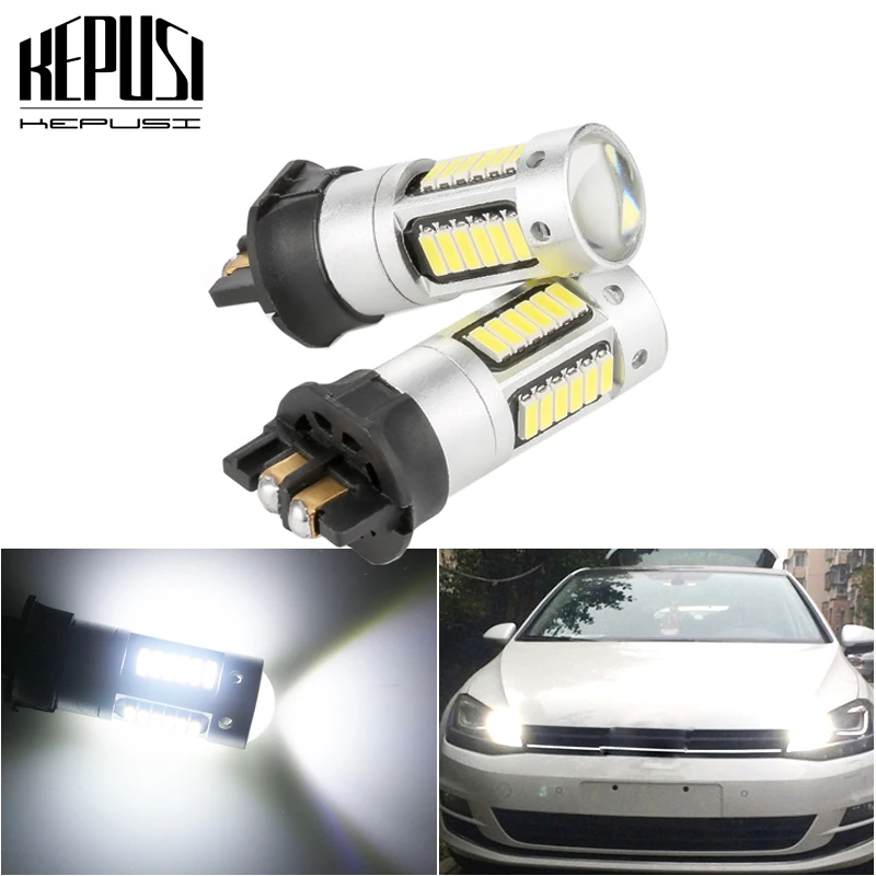 2pcs 12v No Hyper Flash Amber Error Free Pwy24w Pw24w Led Bulbs For Audi A3 A4 Mk7 Golf Cc Ford Fusion Front Turn Signal Light