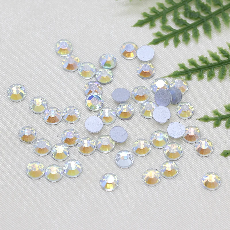 1400 шт. SS3-SS34 лунный свет кристалл для дизайна ногтей стразы с плоской задней частью клей на камне без горячей фиксации стразы для украшения ногтей