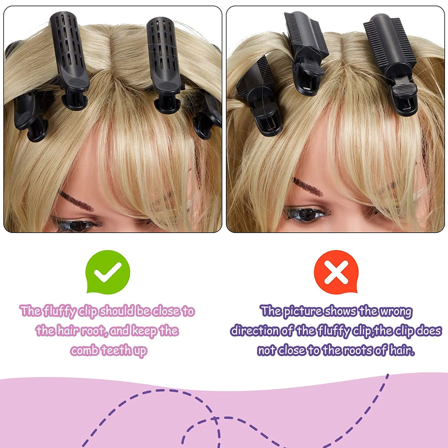 6 Pieces  Professional Hair Root Rollers Clips Natural Fluffy Naturally Hair Curler Twist Wave Fluffy Plastic Hair Styling Tool