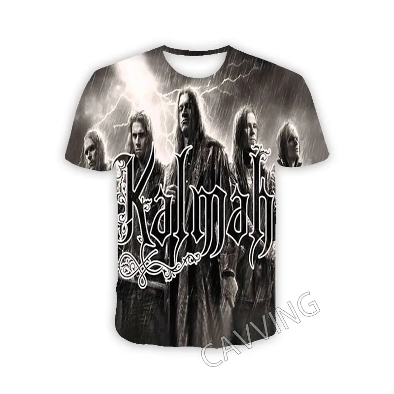 CAVVING 3D Printed  Kalmah Band  Casual T-shirts  Hip Hop T Shirts Harajuku Styles Tops Clothing for Men/women