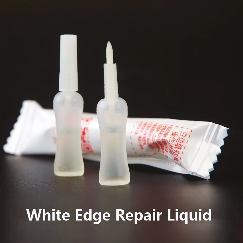 5PCS 2.5D Arc Edge Phone Toughened Glass Film White Liquid Oil Removing Filler Film Sticking Tool White Edge Repairing Liquid