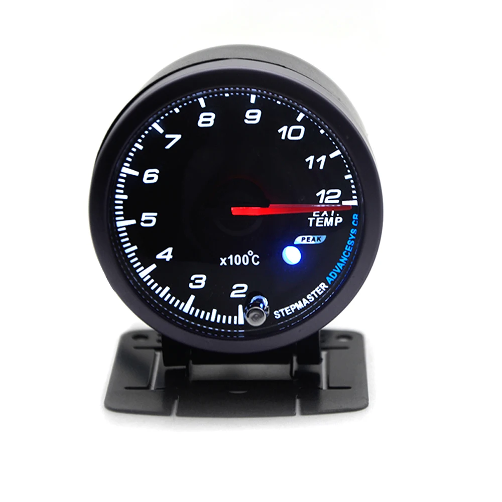 2.5 Inch 60mm Exhaust Gas Temp Gauge White&Orange Dual Led Display With Peak Warning