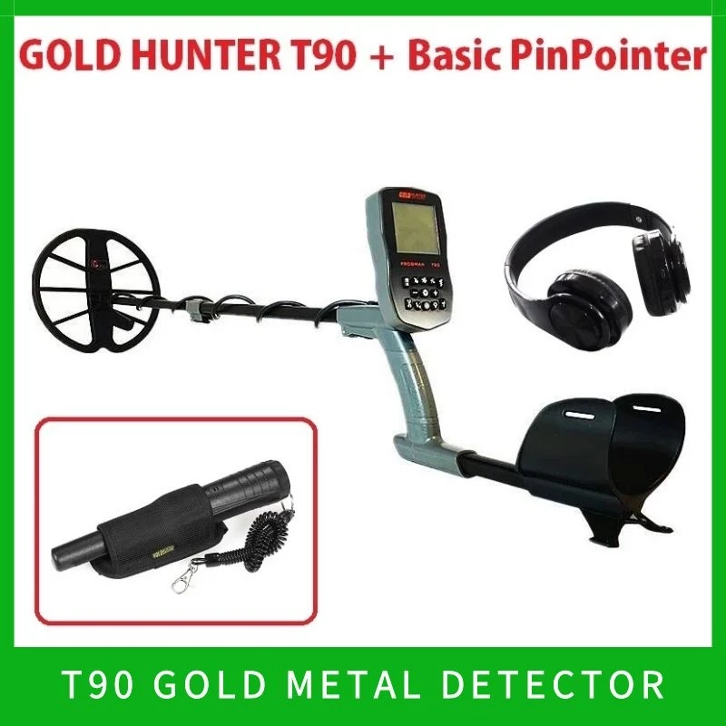 

Gold Hunter T90 Gold Metal Detector PinPointer Waterproof Gold Detector Machine Long Range Gold Metal Detector Treasure Hunter