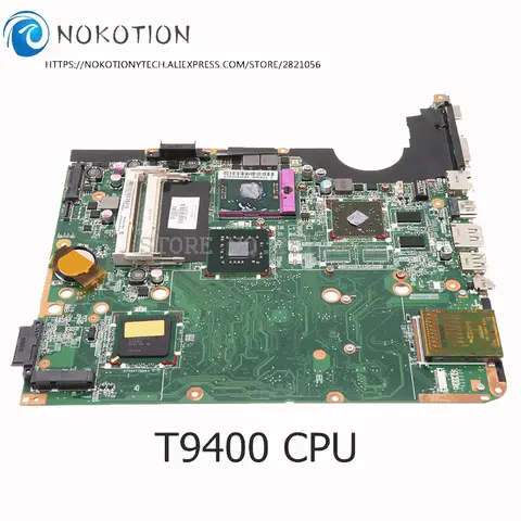 NOKOTION pour HP DV6 DV6T-1300 DV6-1310TX DV6-1000 DV6T carte mère d'ordinateur portable DDR3 HD4500 W/T9400 CPU DAUT3MB28C0 578378-001
