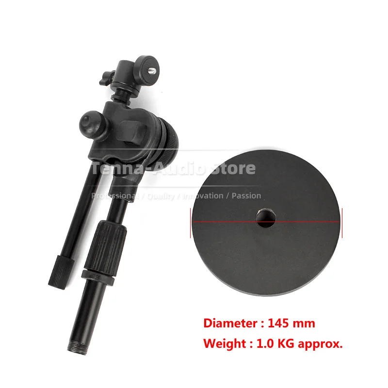 Adjustable Height Round Plate Desktop Microphone Stand Holder Mic Bracket For ZOOM H5 H6 H1 H1N H4N H2N  H 1 5 6 2 4 N Recorder