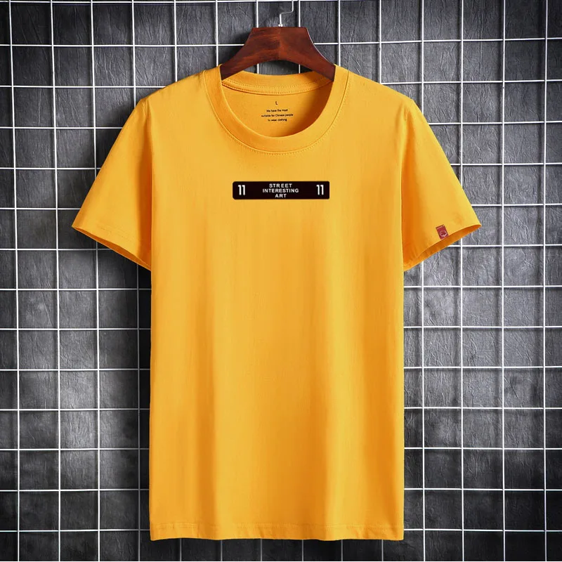 2021 Mannen T-shirt Katoen Korte Mouwen Tij Man Mode Grote Maat Dieptepunt Mannen T-shirt Tops Ronde Hals Tee zomer Witte Tee