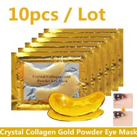 10pcs Crystal Collagen Gold Powder Eye Mask Anti-Aging Dark Circles Acne Beauty Patches For Eye Skin Care Korean Cosmetics