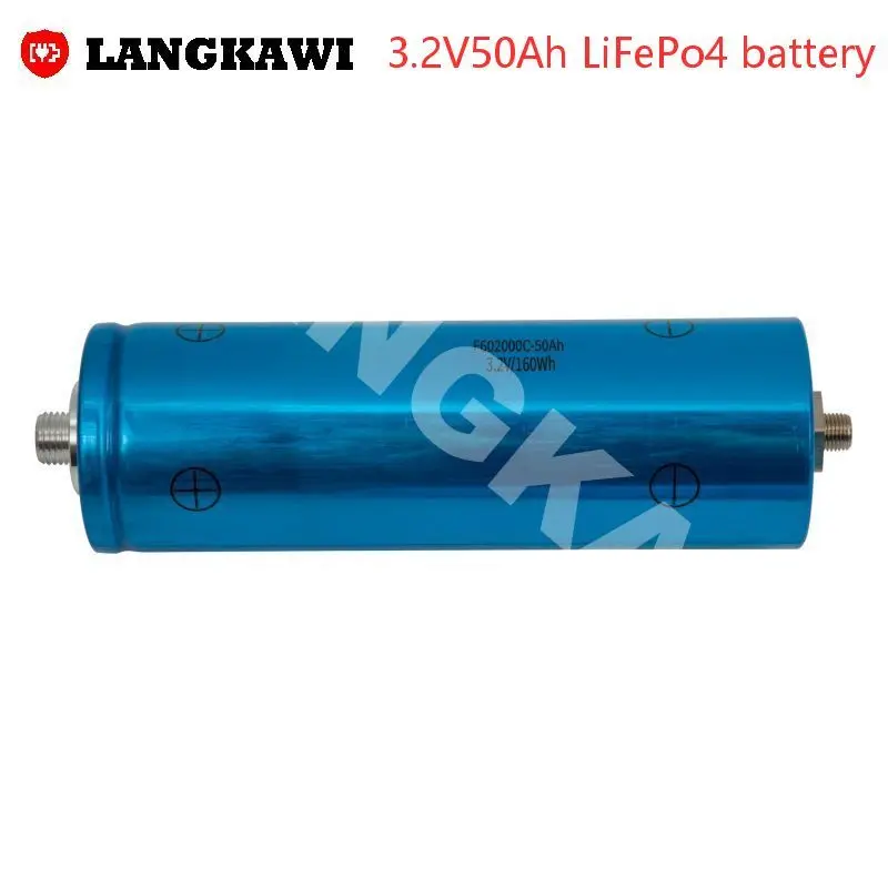 3.2V 50Ah LiFePo4 LFP Rechargeable Lithium Cylindrical Battery Cell for RV EV Energy Storage Solar System DIY Battery Pack