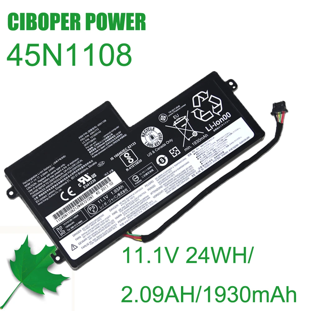 Original Laptop battery 45N1108 For T440 T440S T450 T450S X240 X250 X260 X270 45N1110 45N1111 45N1112  45N1113 45N110911.1V/24WH