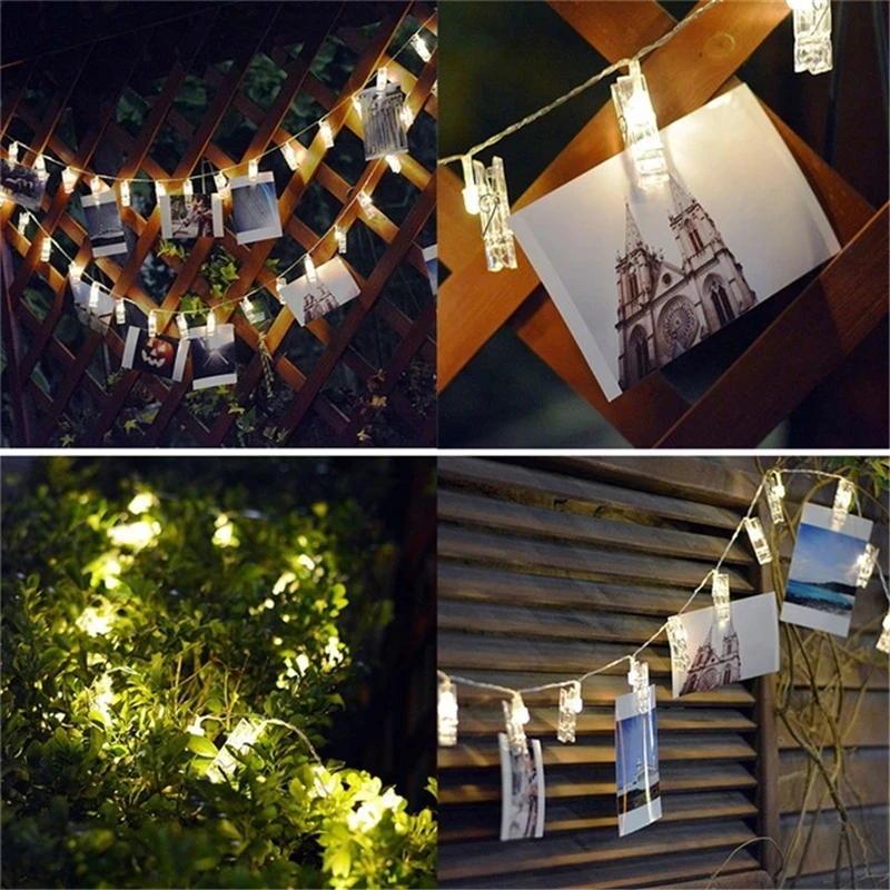 Wedding 3xAA Battery Powered 3Meter 20LED 4Meter 40LED clip string lights Indoor Outdoor Decoration rope for Party