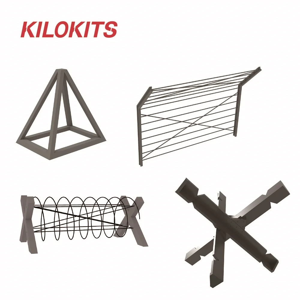 1/35 Set di ostacoli militari anti-serbatoio per la seconda guerra mondiale Diorama Wargaming Layout armatura scenario kit di accessori per la costruzione di modelli