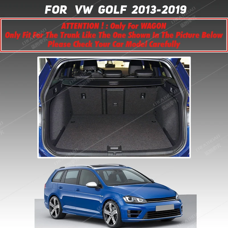 Car trunk mat for Volkswagen Golf Station wagon Golf 7 2013 2014 2015 2016-2019 cargo liner carpet interior accessories cover