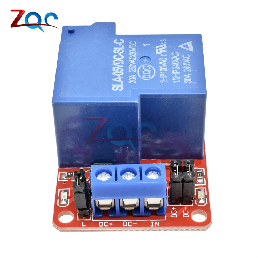 DC 5V 12V 24V 30A High Power 1-Channel Relay Module With Optocoupler H/L Level Triger for Arduino Mega AVR PIC DSP ARM