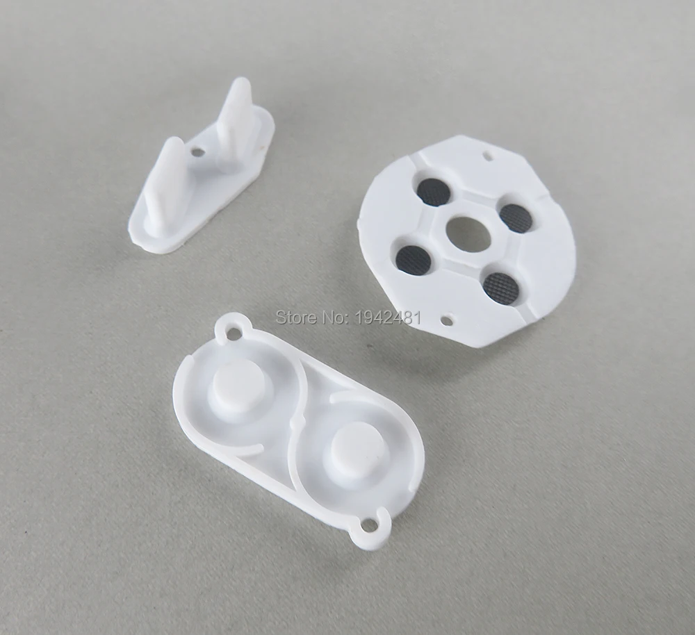 5세트 컬러풀 고무 전도성 버튼 A-B D-패드 게임보이 GB 쉘용 실리콘 스타트 셀렉트 키패드