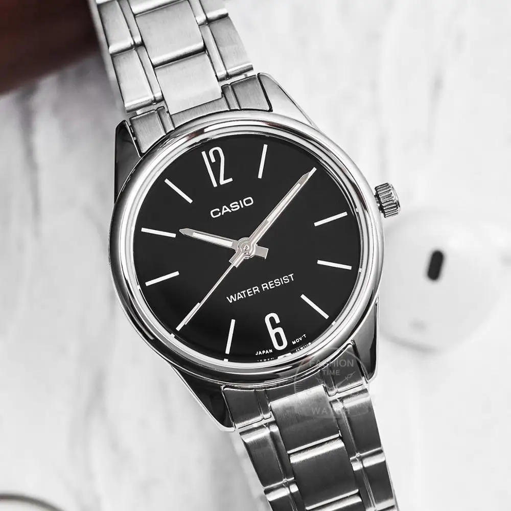 Reloj Casio para mujer Relojes de lujo de la mejor marca. Reloj de cuarzo resistente al agua. Señoras regalos. Reloj de cuero relogio feminino