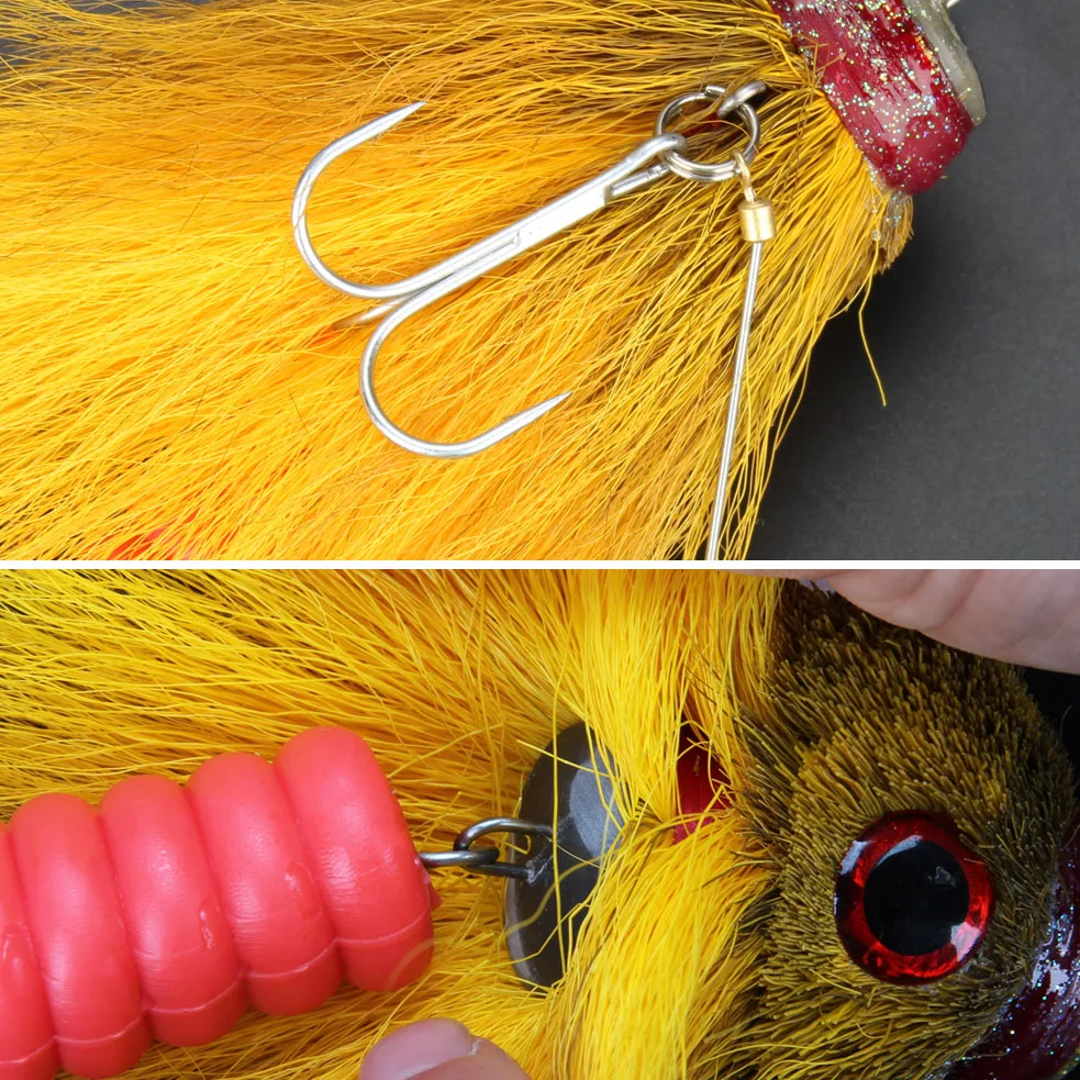 Spinpoler كبير المياه المالحة بايك ماوس الصيد الطعم 22 سنتيمتر/85 جرام سويم الصيد إغراء لينة الاصطناعي يطير الصيد ل بايك باس الصيد #4