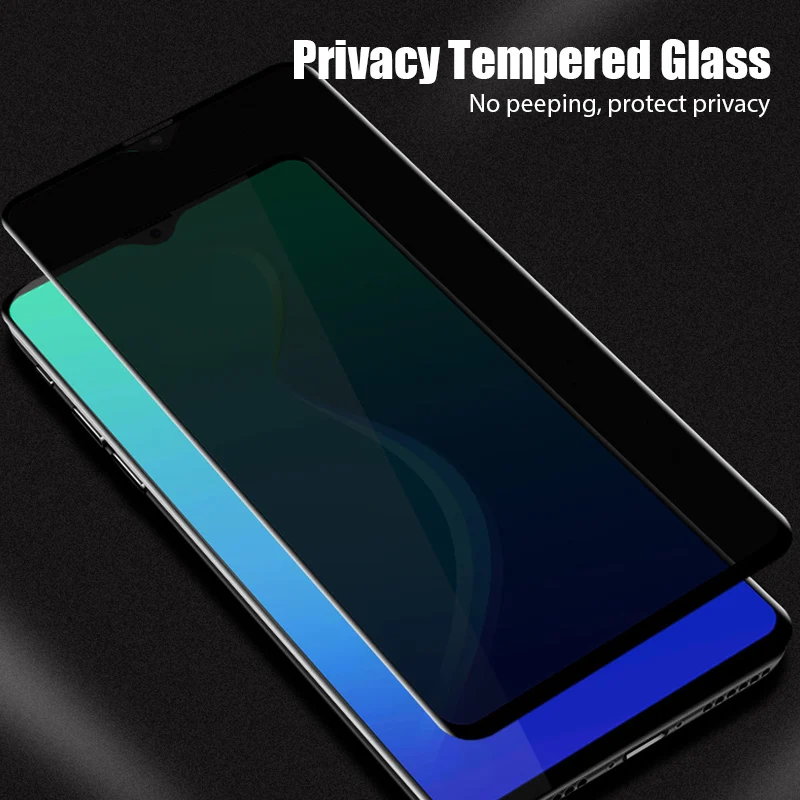 Privacy Screen Protector for Xiaomi Mi A3 Lite A2 A1 9D Full Cover Anti-spy Tempered Glass for Poco X3 M3 F2 Pro NFC C3 X2 M2