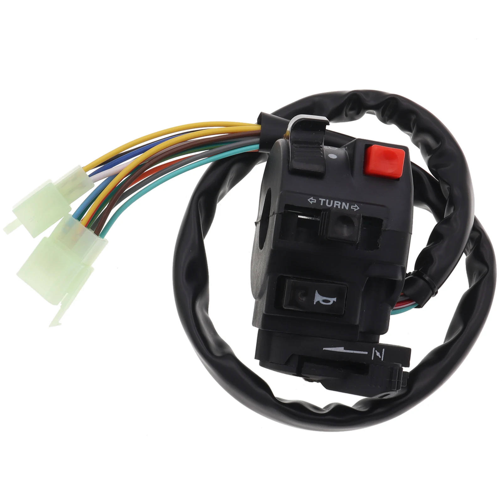 Motorcycle Light Hi-Lo Beam Kill Electric Start Turn Horn 5-Function Switch with Choke Lever for ATV Quad 4 Wheeler