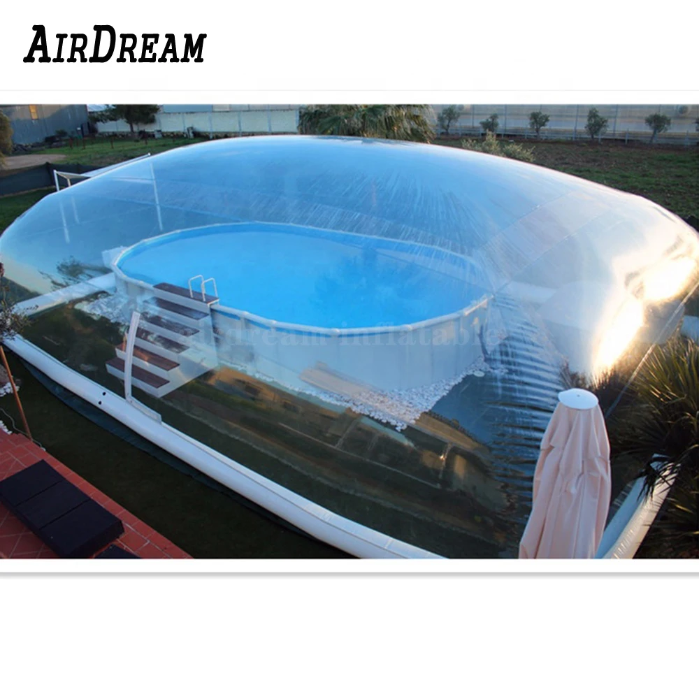 Angepasst größe Beliebte günstige heißer verkauf aufblasbare Schwimmen pool abdeckung Dome Transparent Air dome wasser pool zelt Gehäuse