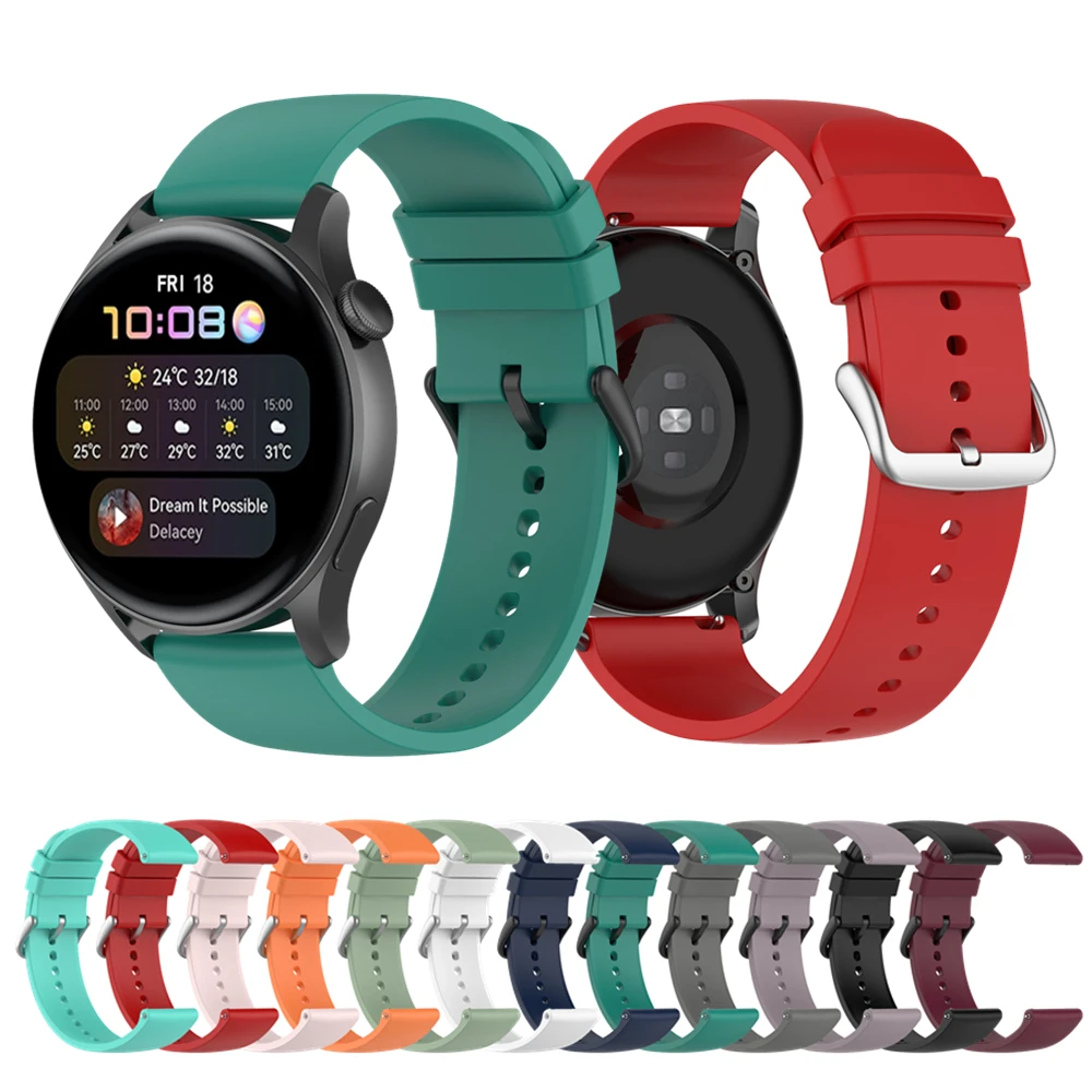 المعصم حزام الفرقة لهواوي ساعة 3 برو 48 مللي متر سيليكون حزام سوار لهواوي ساعة 3 46 مللي متر GT 2 برو ماجيك 2 الذكية حزام (Smart) ساعة