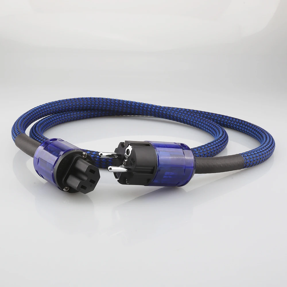 Audocrast-電源ケーブルP122,dw 49 p037e schuko,カーボンファイバー,発熱,AC電源ケーブル