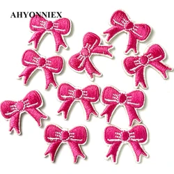 10pcs/Lot Small Bowknot Patch Embroidery Sticker Iron On Patches for Clothing Applique Embroidery DIY Clothing Accessories