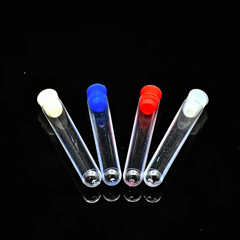 Plastic Test Tube 5ml Hard Benzene Test Tube 12 * 75 mm High Transparencies Polystyrene Tube PS Tubes With Caps 100 / PK