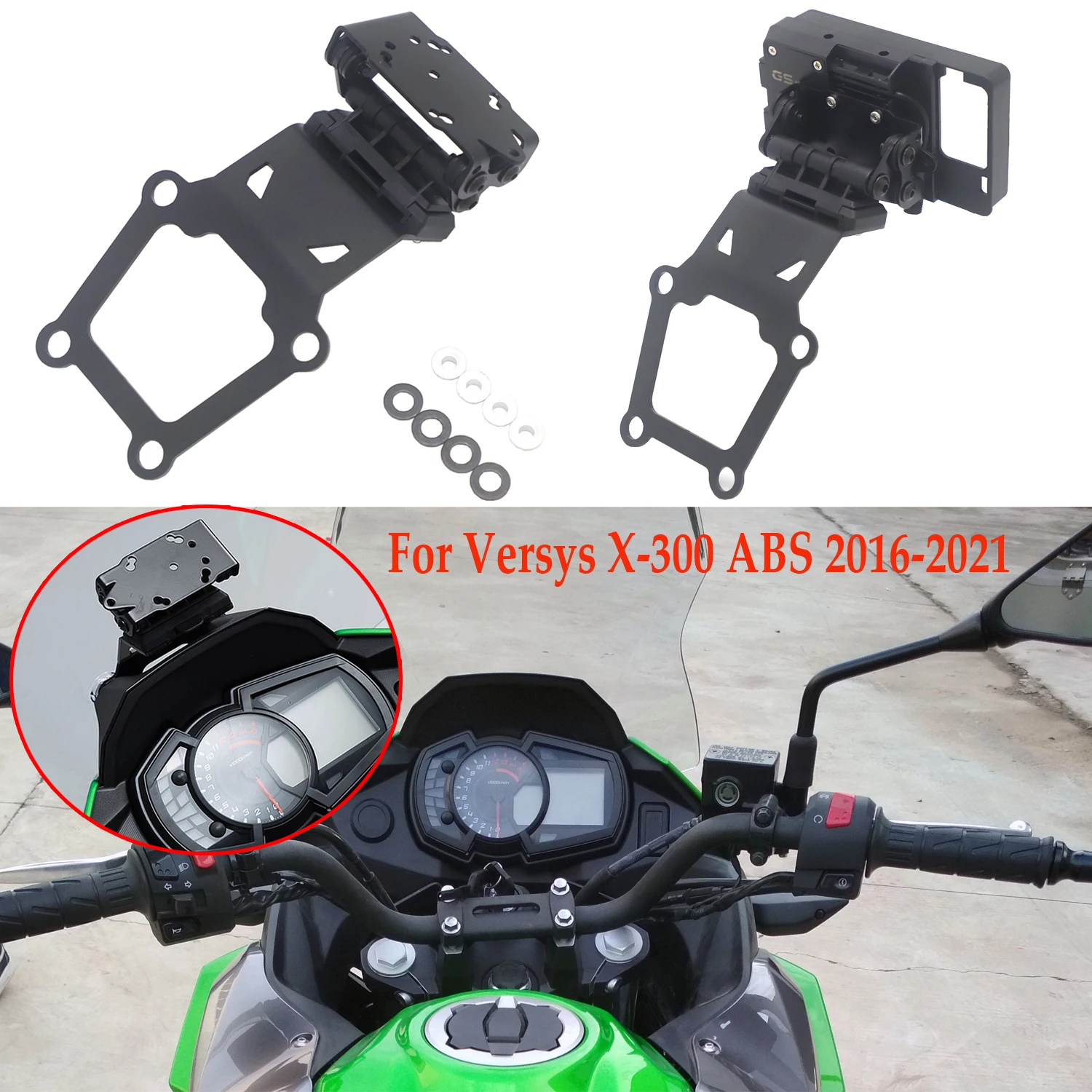 2021-2016 NEW Motorcycle Accessories Versys X300 Navigation Bracket GPS Mount FOR KAWASAKI Versys-X300