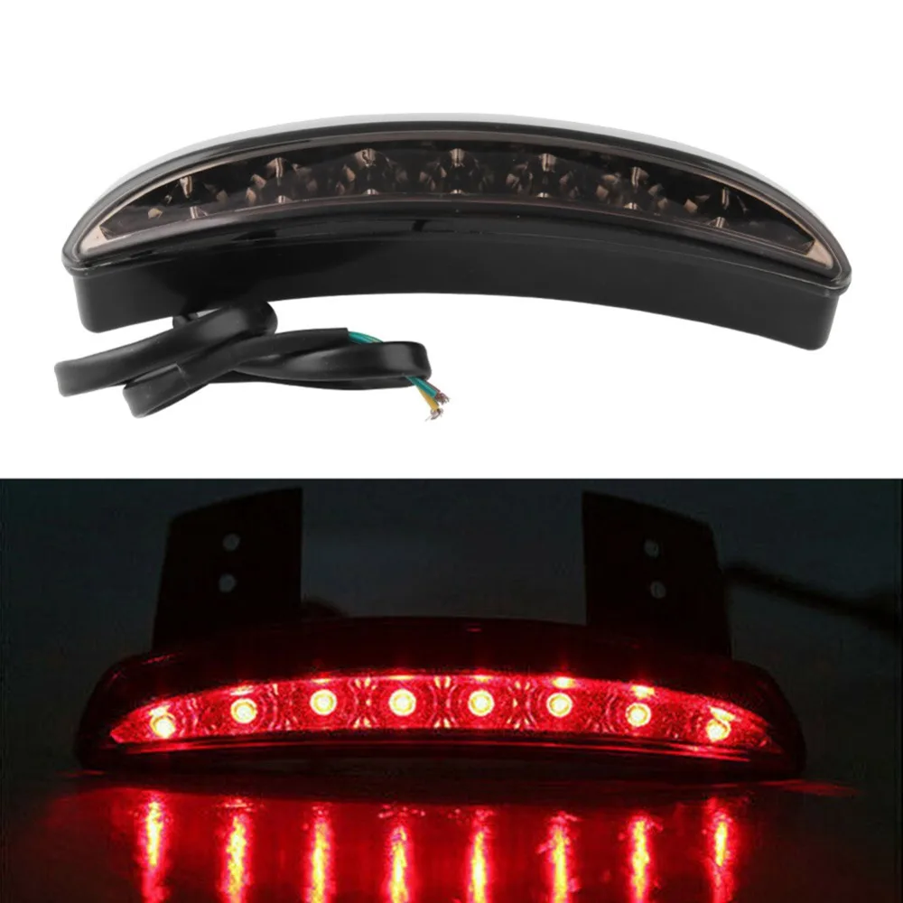 1PCS Smoke Motorcycle Tail Lights For Harley Davidsons 883 XL883N XL1200N Rear Fender Edge LED Taillight