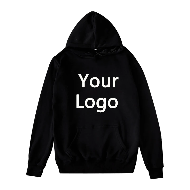 Pure Cotton Hoodie Custom DIY Text Logo High Quality Tees Customized Sweatshirt Couple Clothing Good Friend Birthday Gift