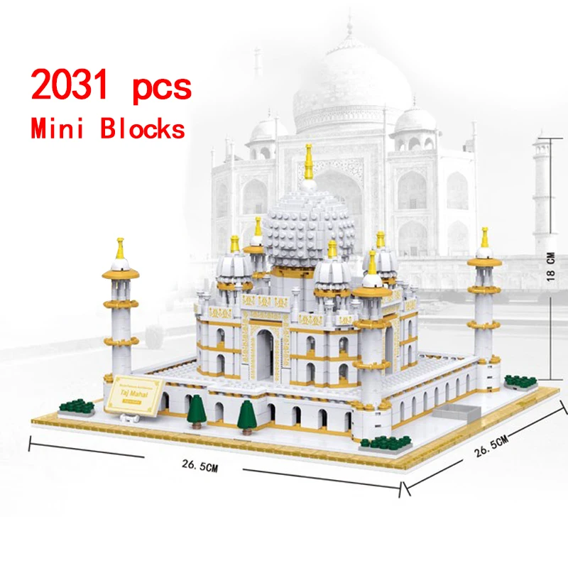 3D Building Blocks อิฐสถาปัตยกรรม Modular Mini House DIY โลกที่มีชื่อเสียง Landmark 3D รุ่น Miniature ภูมิทัศน์ของเล่น