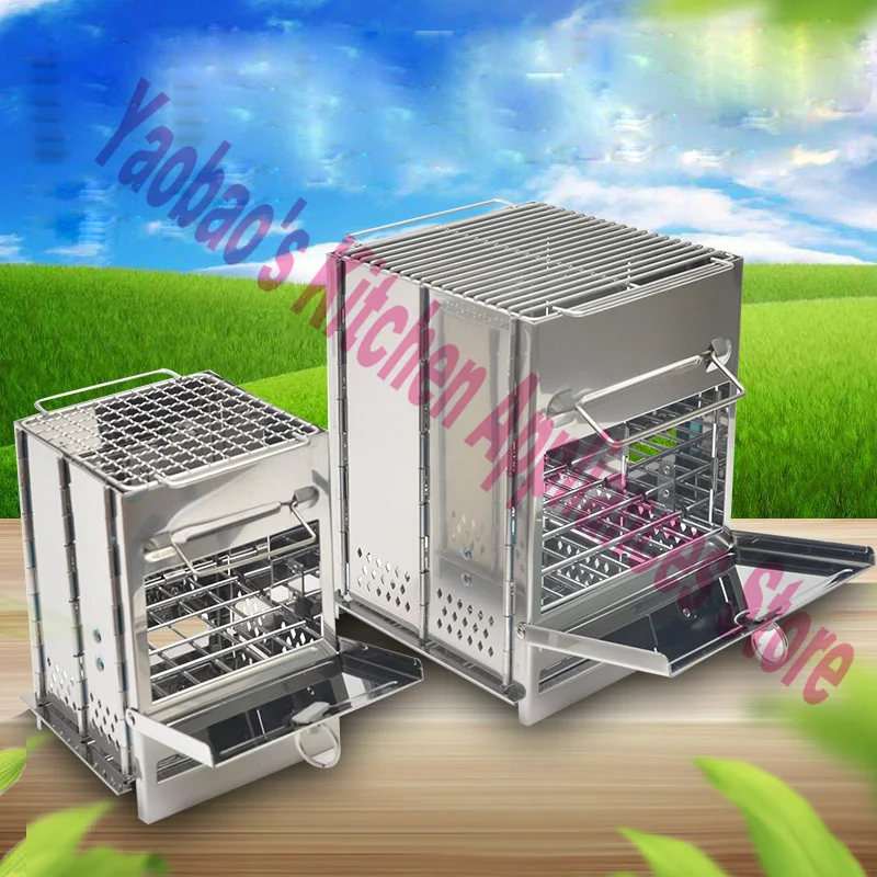 ステンレス鋼の折りたたみ式木製ストーブ,バーベキューオーブン,ピクニックストーブ,アルコールストーブの付属品