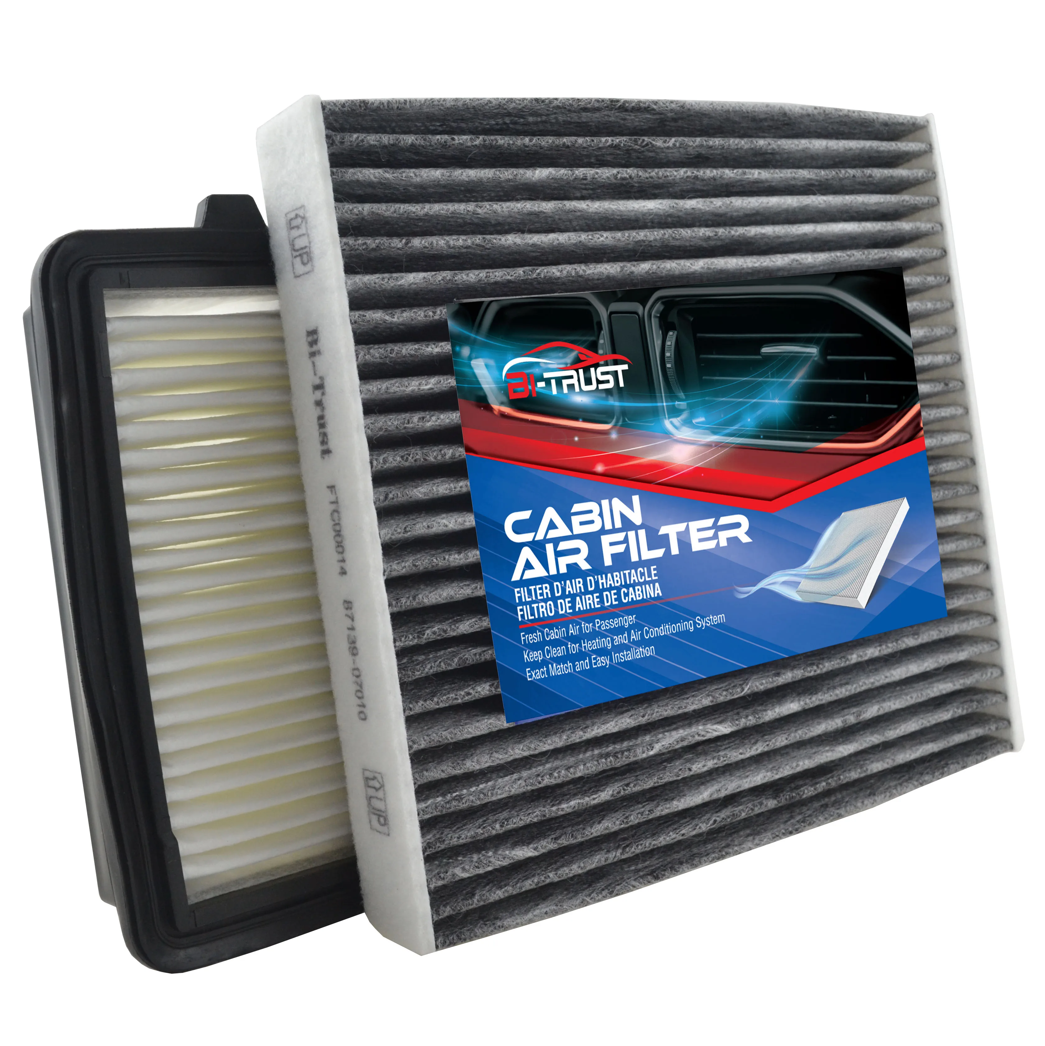 

Bi-Trust Combo Set Engine & Carbon Cabin Air Filter for Honda Insight 2010-2014 80292-TBA-A11 CA1072