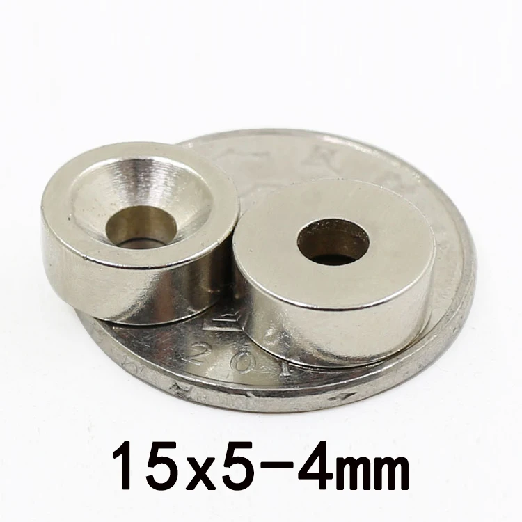 

20/60/90 pcs 15*5-4mm Magnets Round Stong Permanent NdFeB Strong Countersunk Neodymium Magnetic Magnet 15x5-4mm